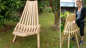 Удобное садовое складное кресло - делаем мебель сами